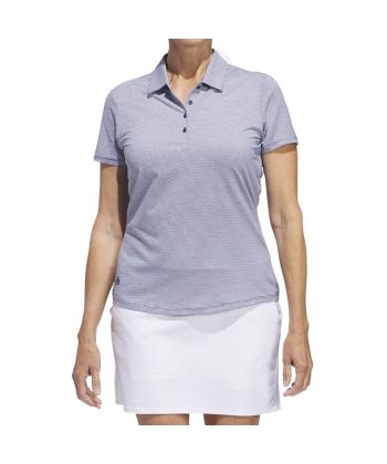 Polo Fem Adidas Listradinha Manga Curta