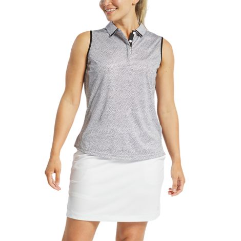 Polo Fem FootJoy Dot Print Sem Mangas