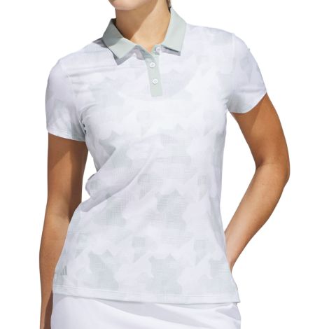 Polo Fem Adidas Printed Manga Curta