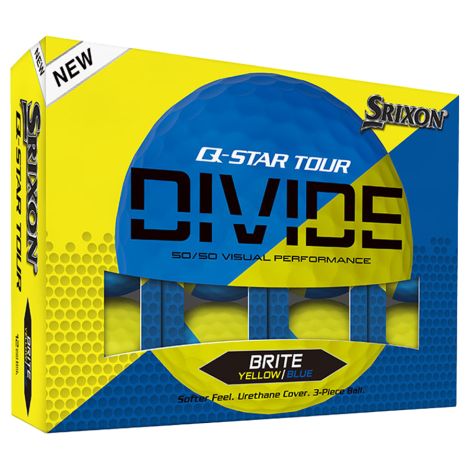 Bolas Srixon Q-Star Tour Divide BLU/YLW c/12